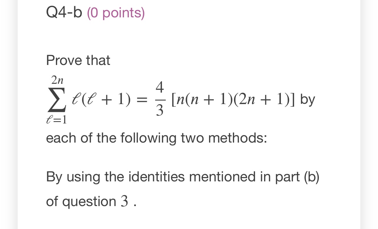 Q4b (0 points) Prove that 211 4 2 29% +1) = g