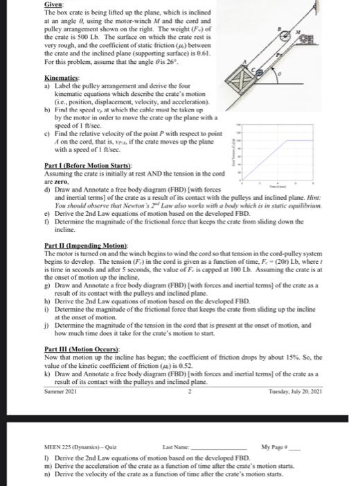 i need part ll g-j answer clealry please Given: