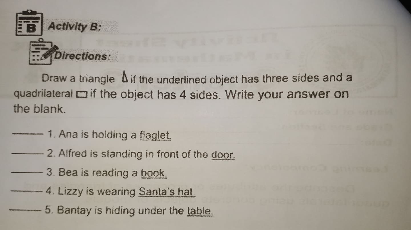 Answer and solve the following questions. A. B.