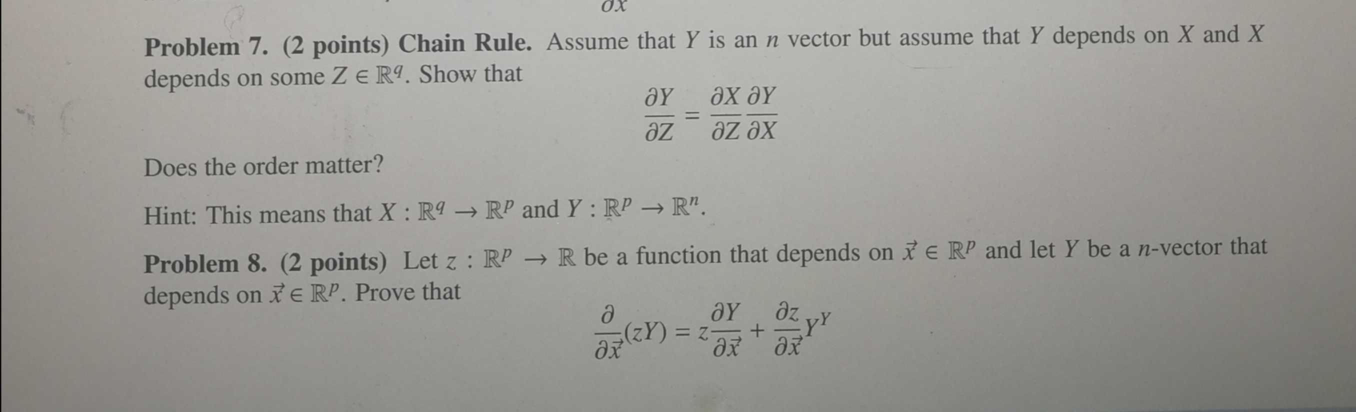 Using the denominator layout notation