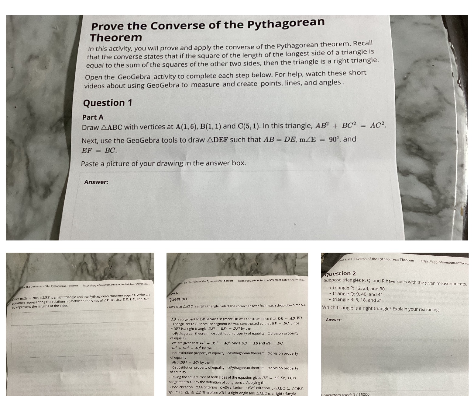 I need help please Prove the Converse of the