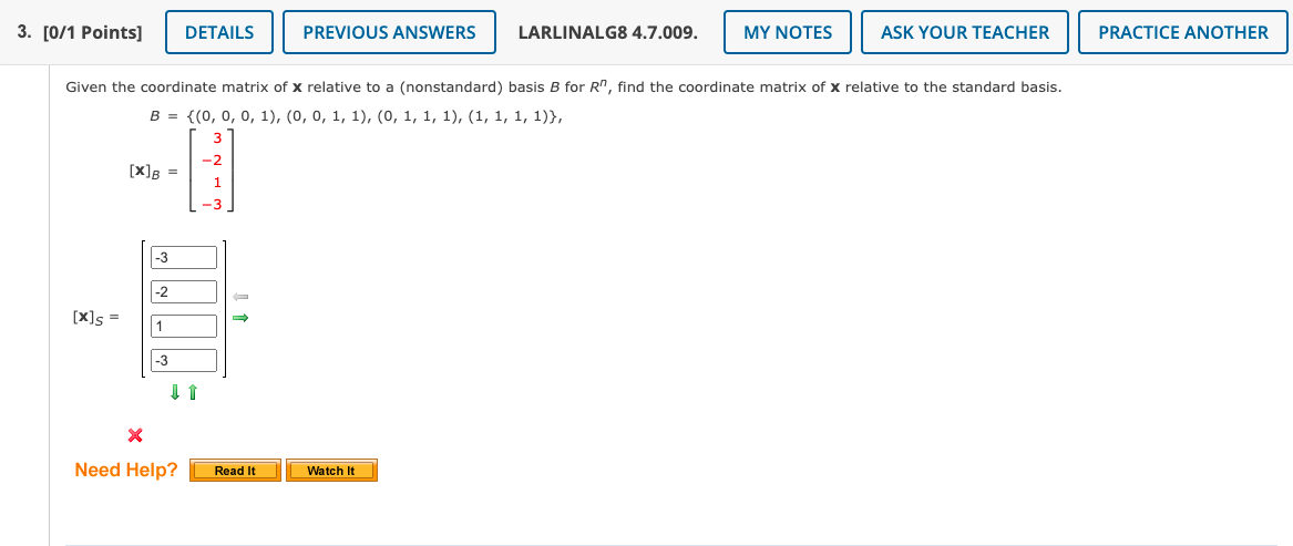 3. [0/1 Points] DETAILS PREVIOUS ANSWERS