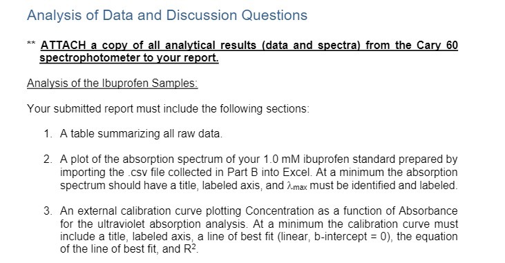 Analysis of Data and Discussion Questions * *