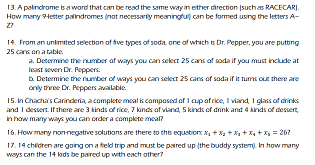 13. A palindrome is a word that can be read the