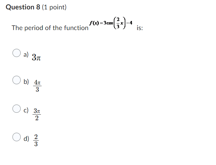 Question 7 (1 point] if The equation for the