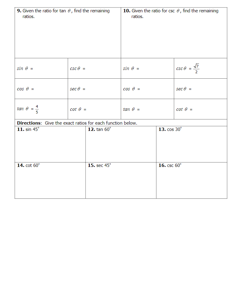 Directions: Find each missing length. Give all