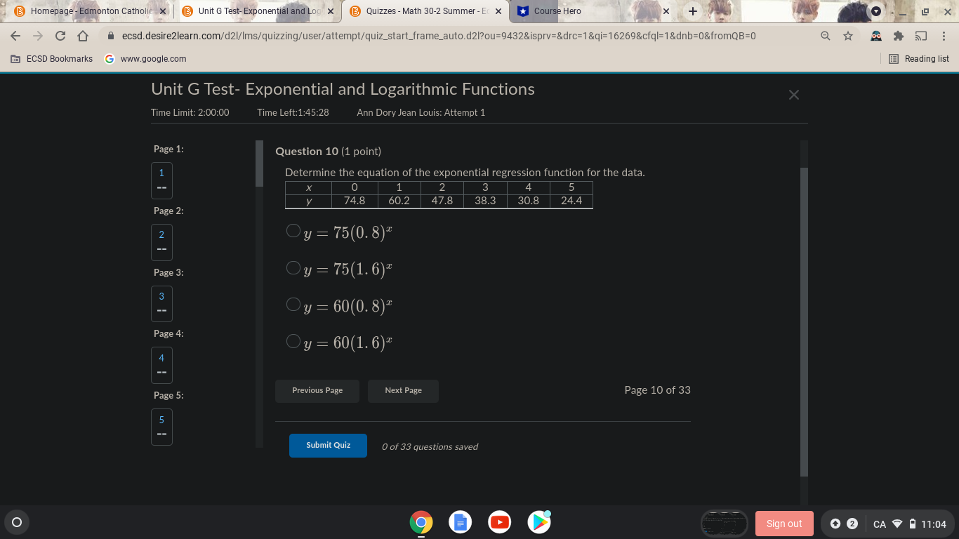 @ Homepage - Edmonton Catholic x @ Unit G Test-