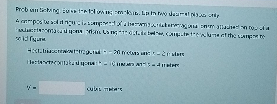 help please Problem Solving. Solve the following