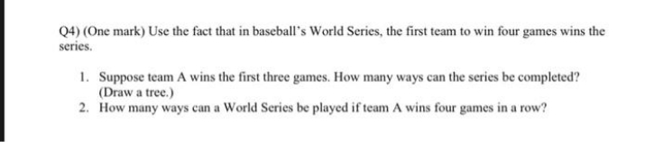 please Answer fast (4) (One mark) Use the fact