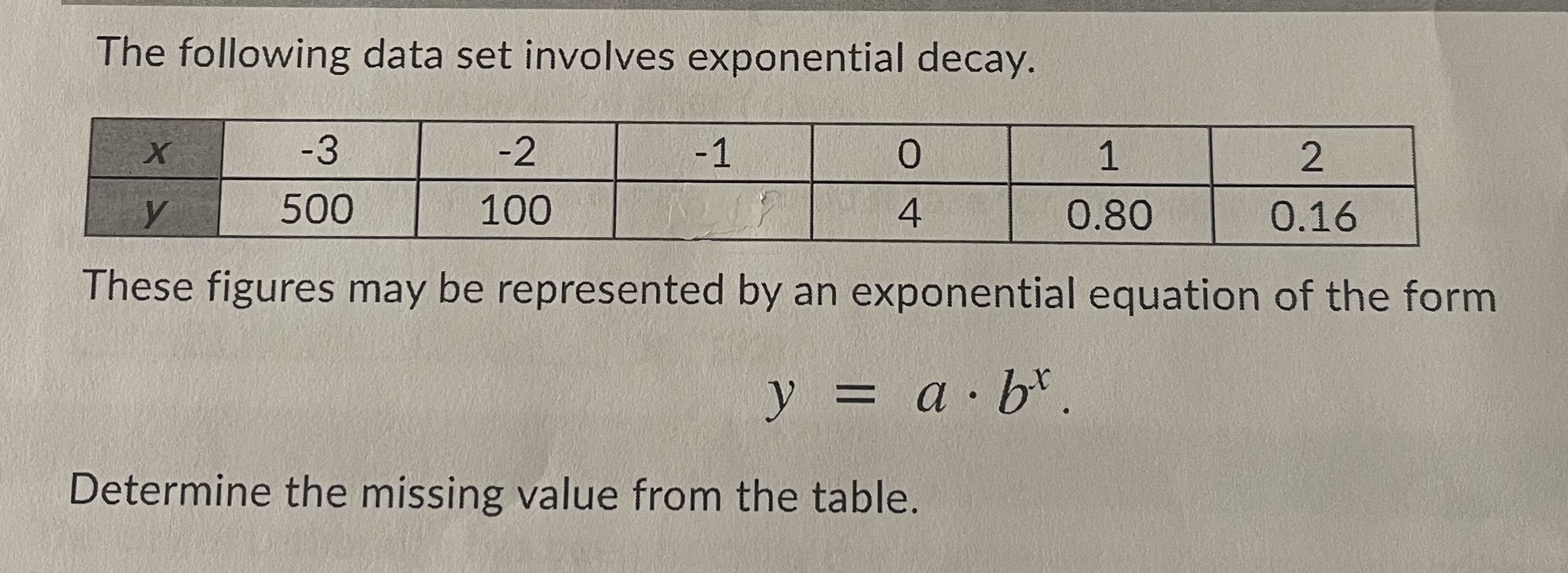 Use the following information to answer the next