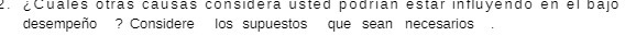 {cuales otras causas considera usted podrian