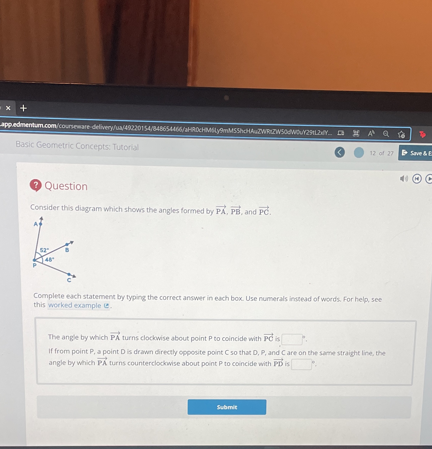 Basic Geometric Concepts: Tutorial 0 . 12 of 27