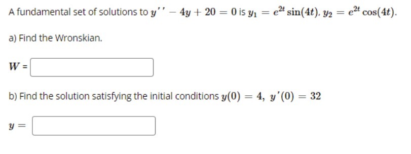 A fundamental set of solutions to y" 
