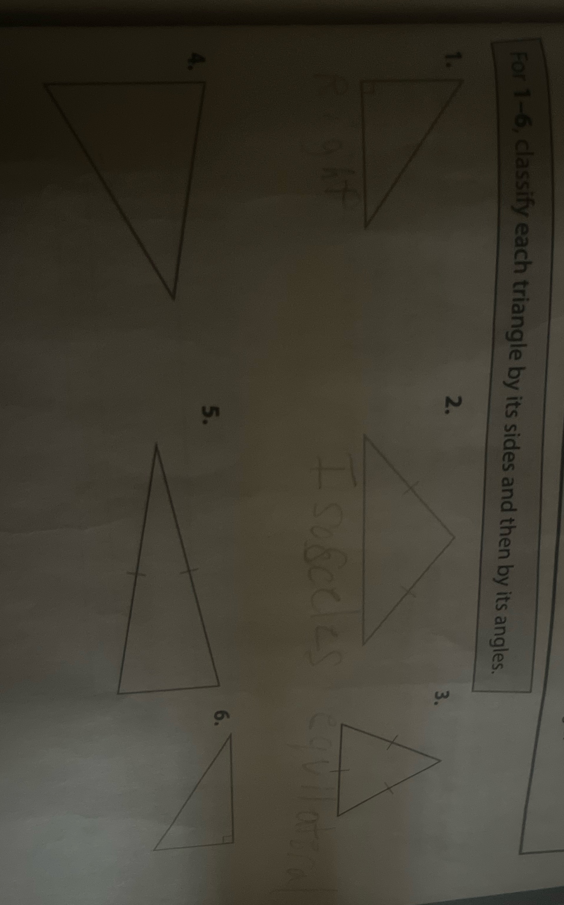 Help with this please For 1-6, classify each