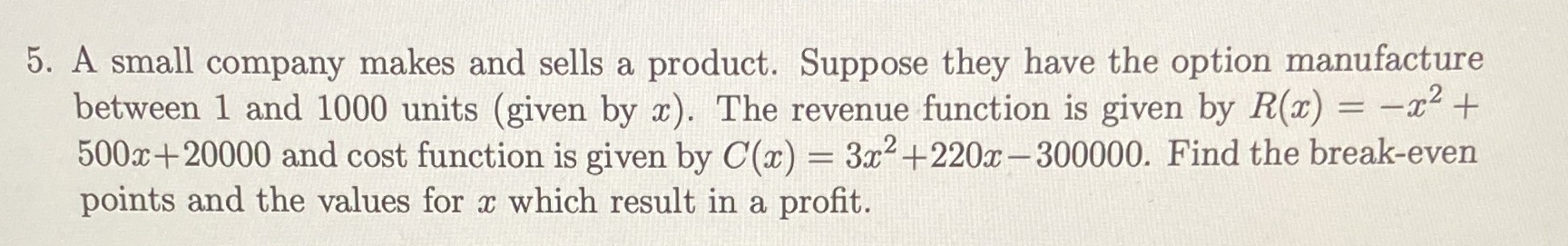 Could you show step by step please :) 5. A small