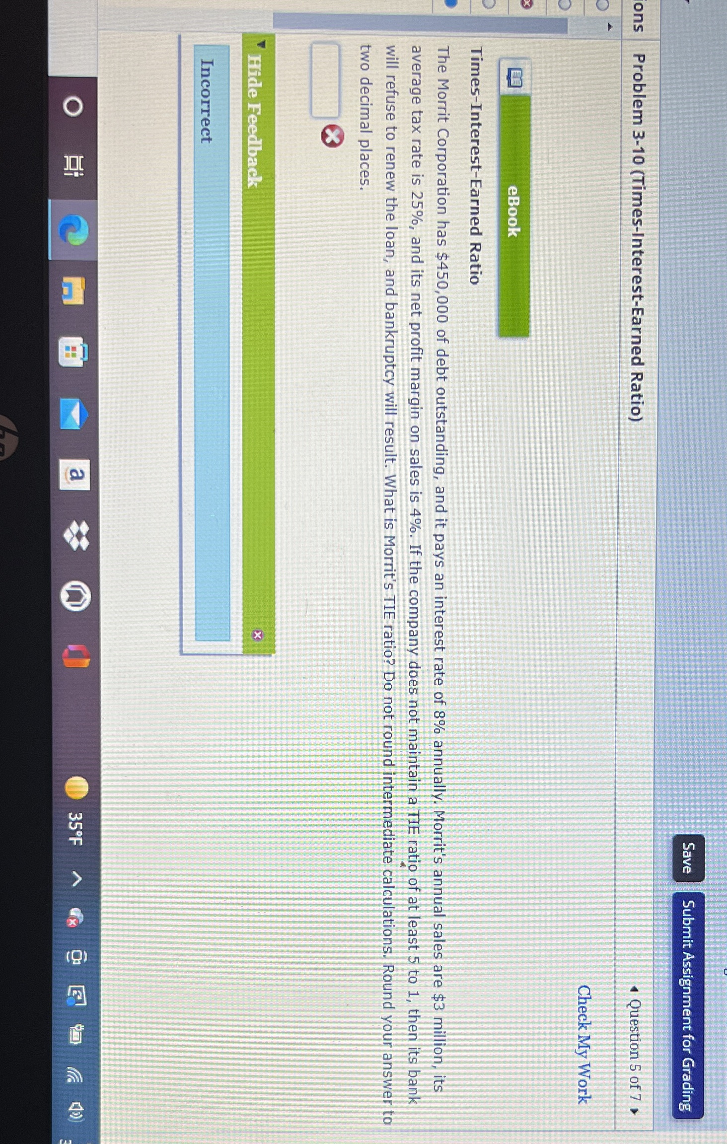 Save Submit Assignment for Grading ons Problem