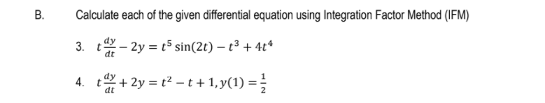 B. Calculate each of the given differential