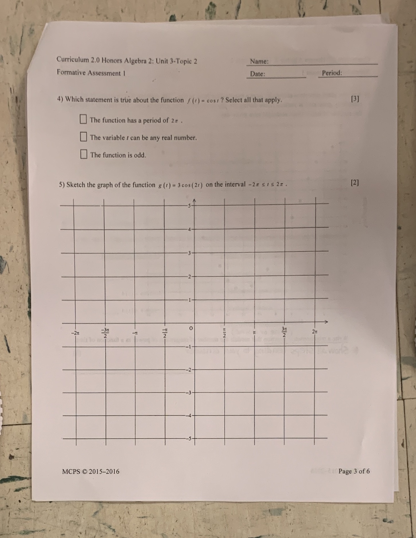 Curriculum 2.0 Honors Algebra 2: Unit 3-Topic 2