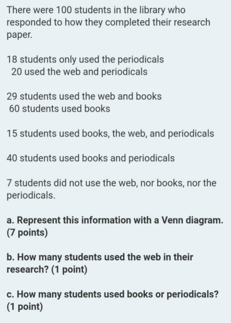 Subject: Discrete Mathematics. Please answer with
