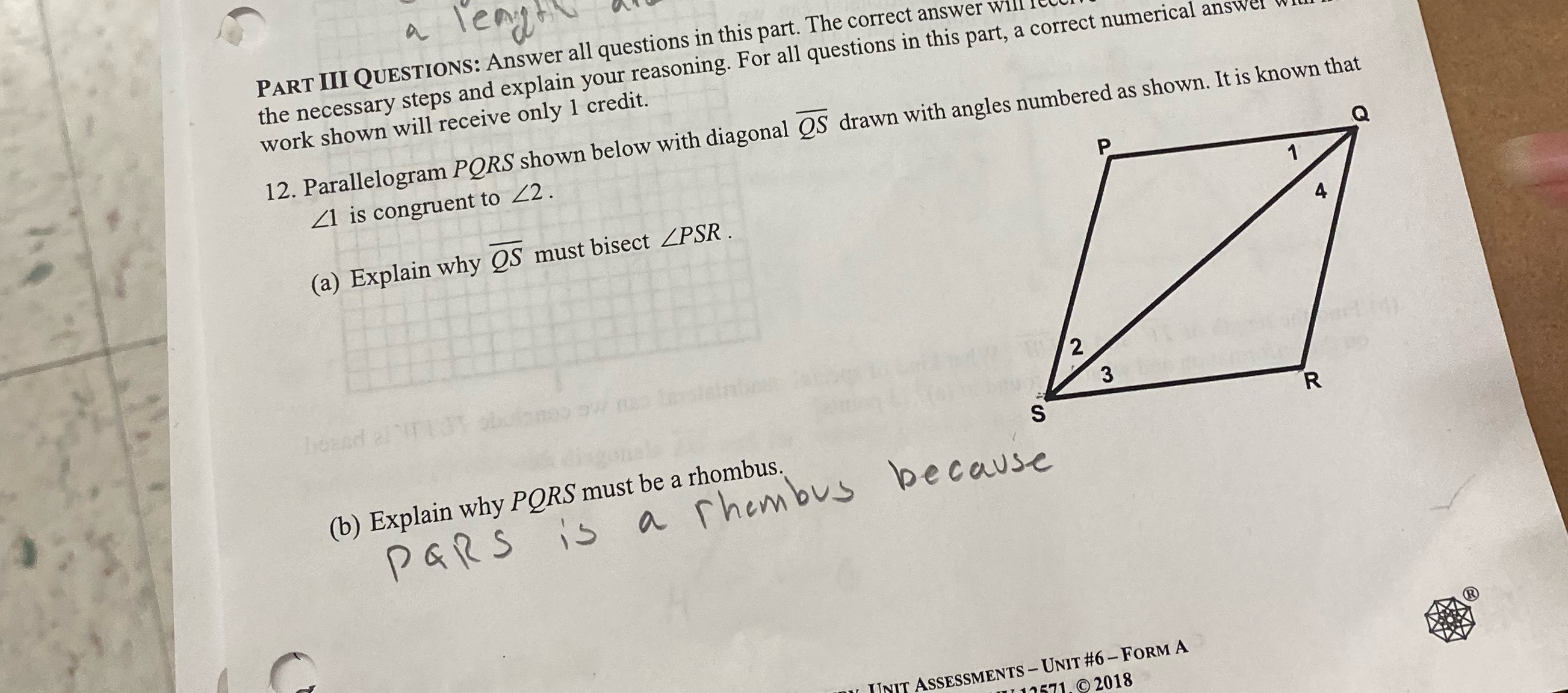 PART III QUESTIONS: Answer all questions in this
