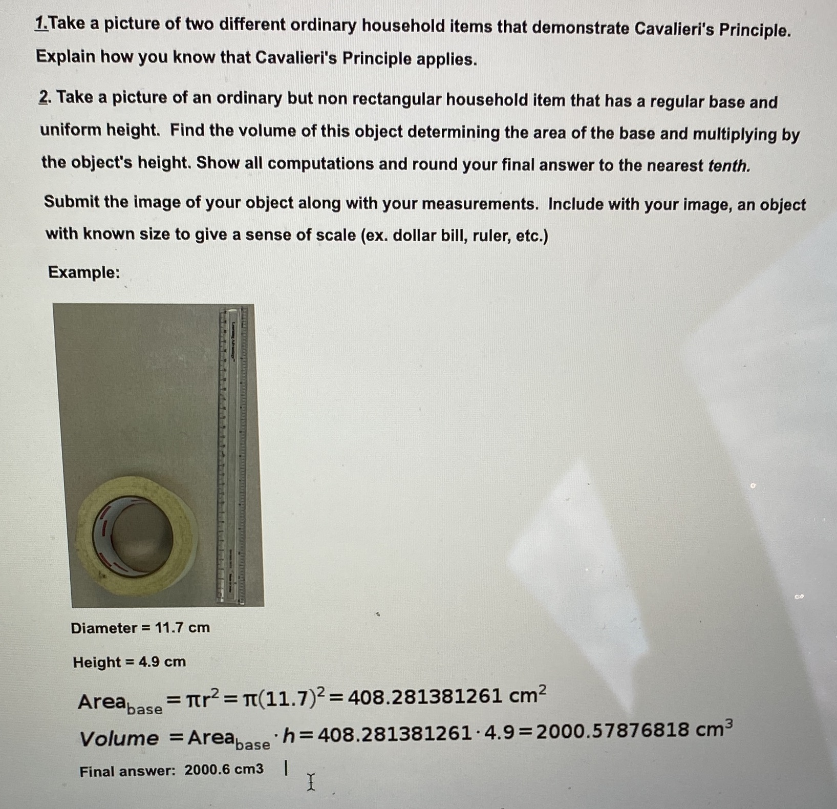 1. Take a picture of two different ordinary