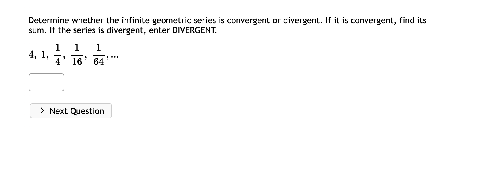 24 Determine whether the infinite geometric