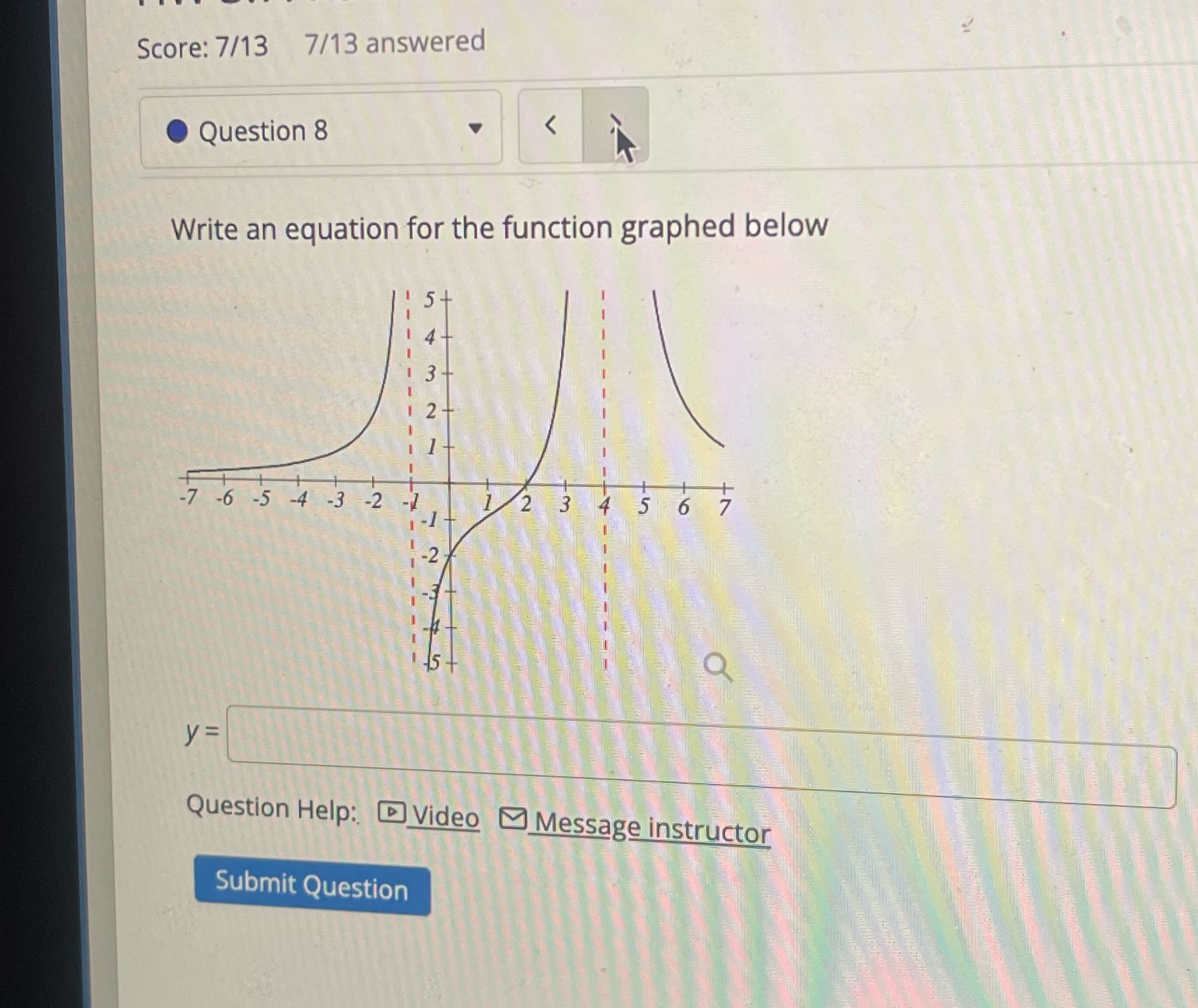 Score: 7/13 7/13 answered . Question 8 Write an