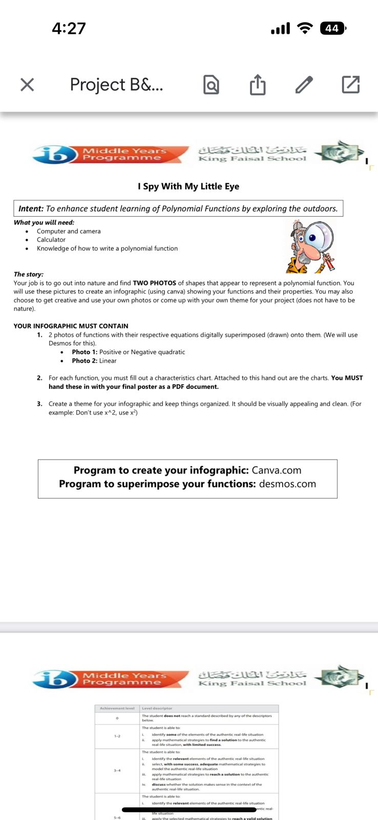 4:27 44 X Project B&... CZ b Middle Years