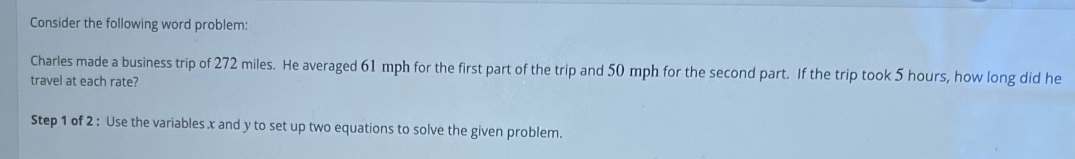 Consider the following word problem: Charles made