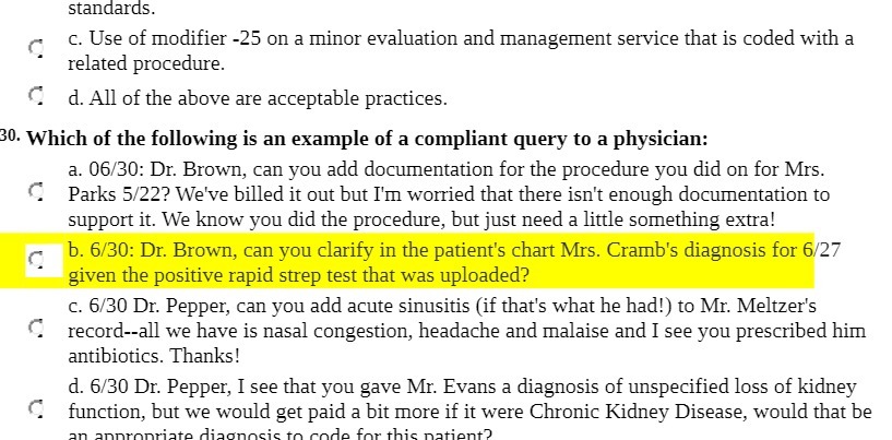 standards. c. Use of modifier -25 on a minor