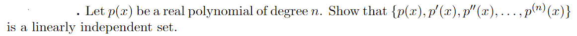 . Let p(:1:) be a real polynomial of degree TL.