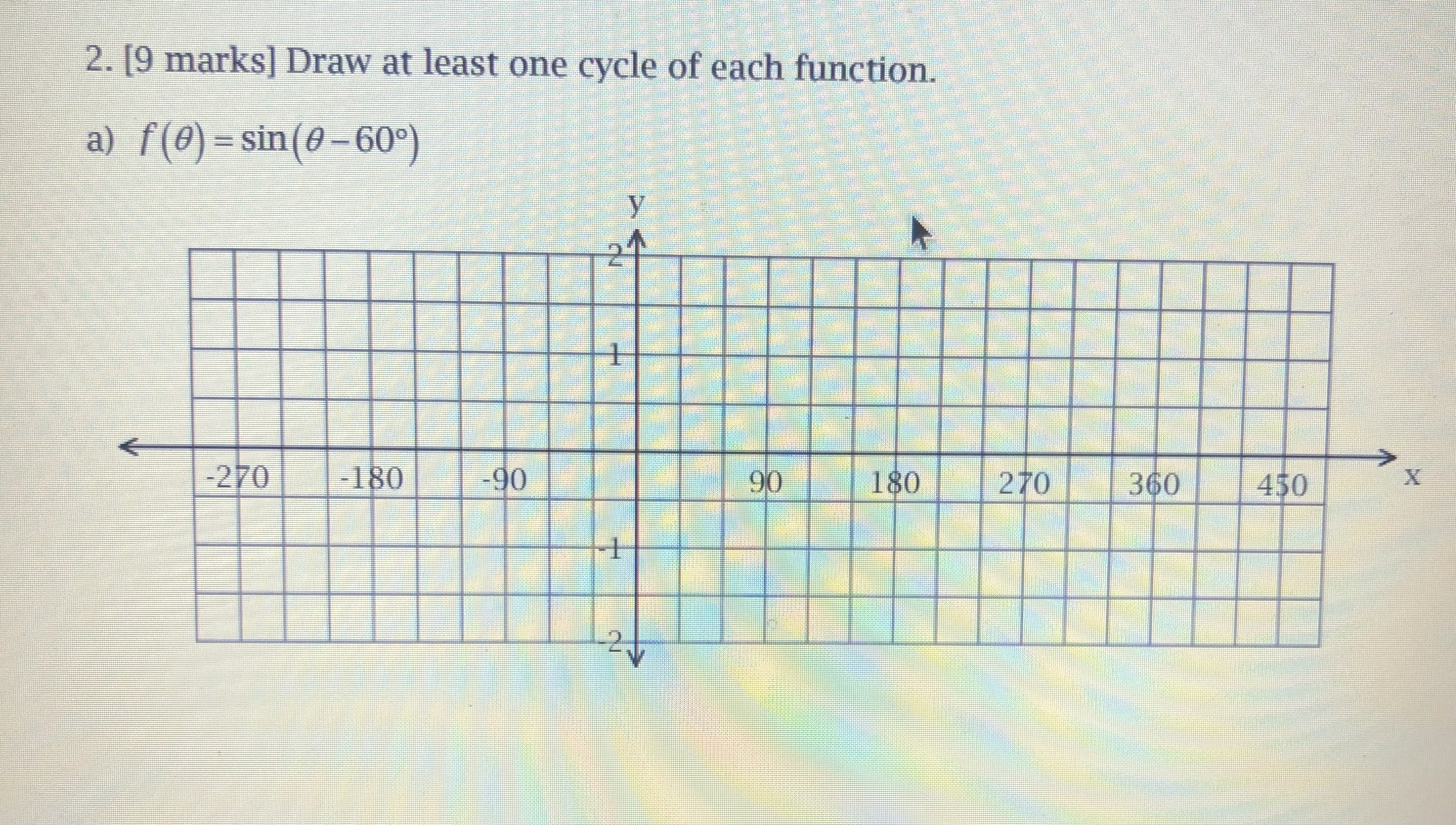 Assessment 9 Question 1: 1. [6 marks] Complete