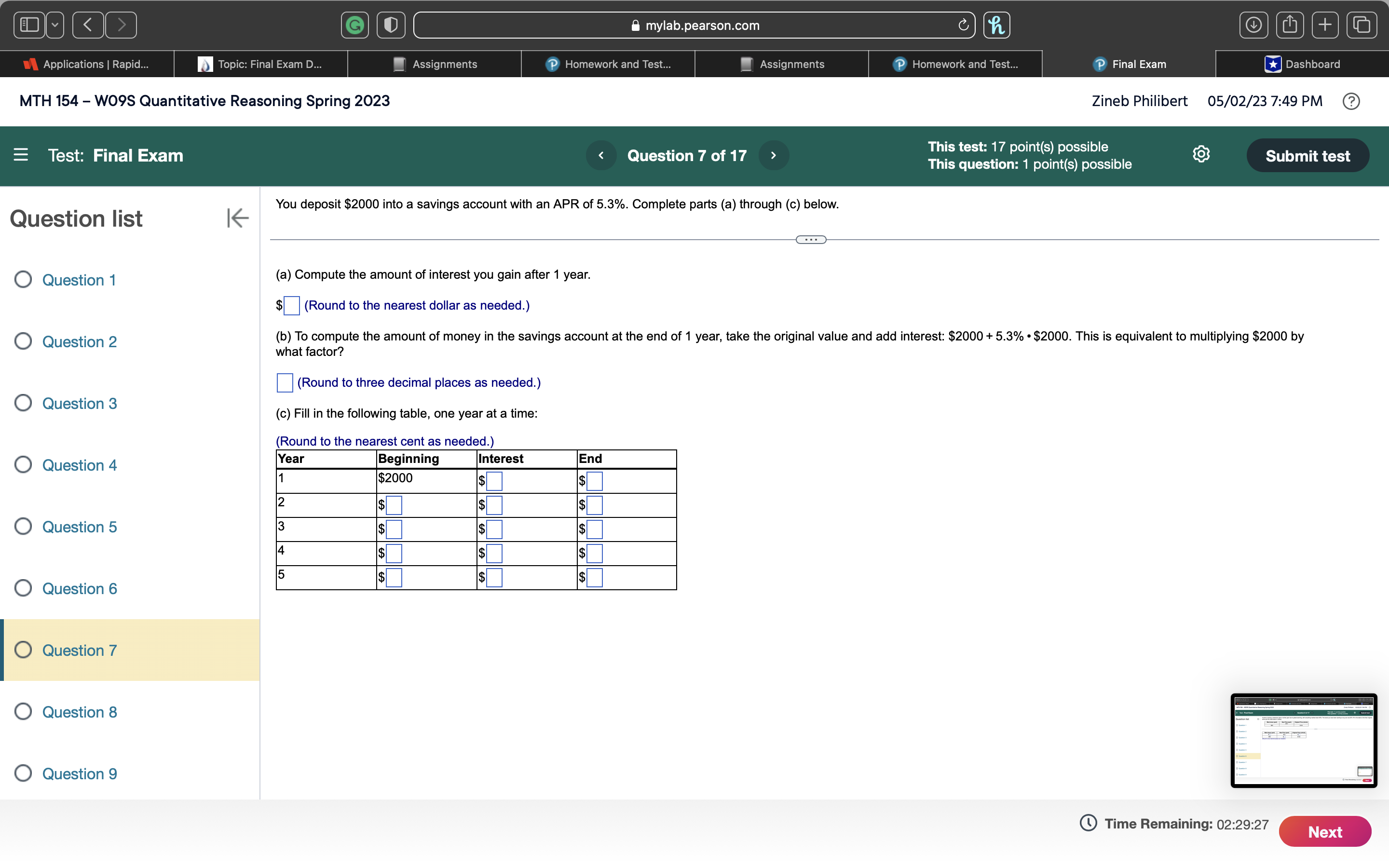 G mylab.pearson.com C h + Applications | Rapid..