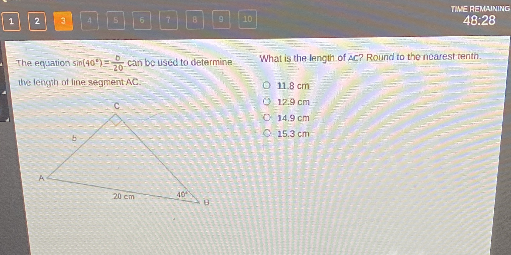 TIME REMAINING 1 2 3 4 5 6 8 9 10 48:28 The