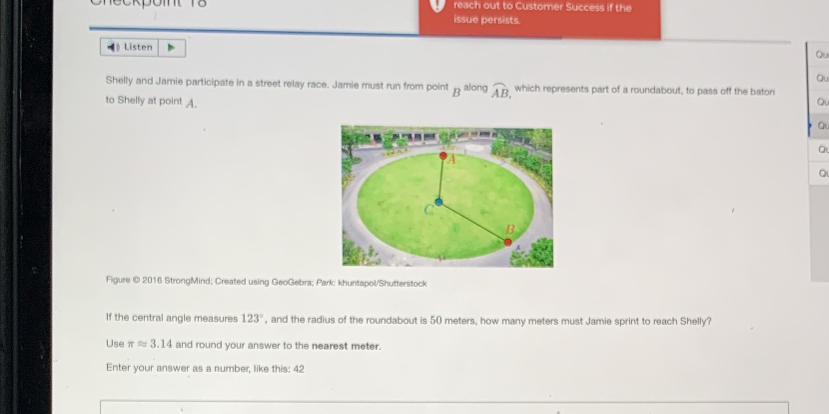 O reach out to Customer Success if the issue