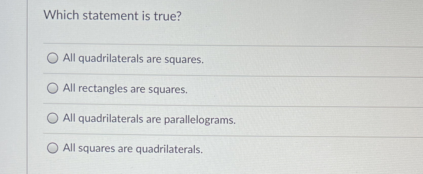 I need help figuring special parallelograms Which