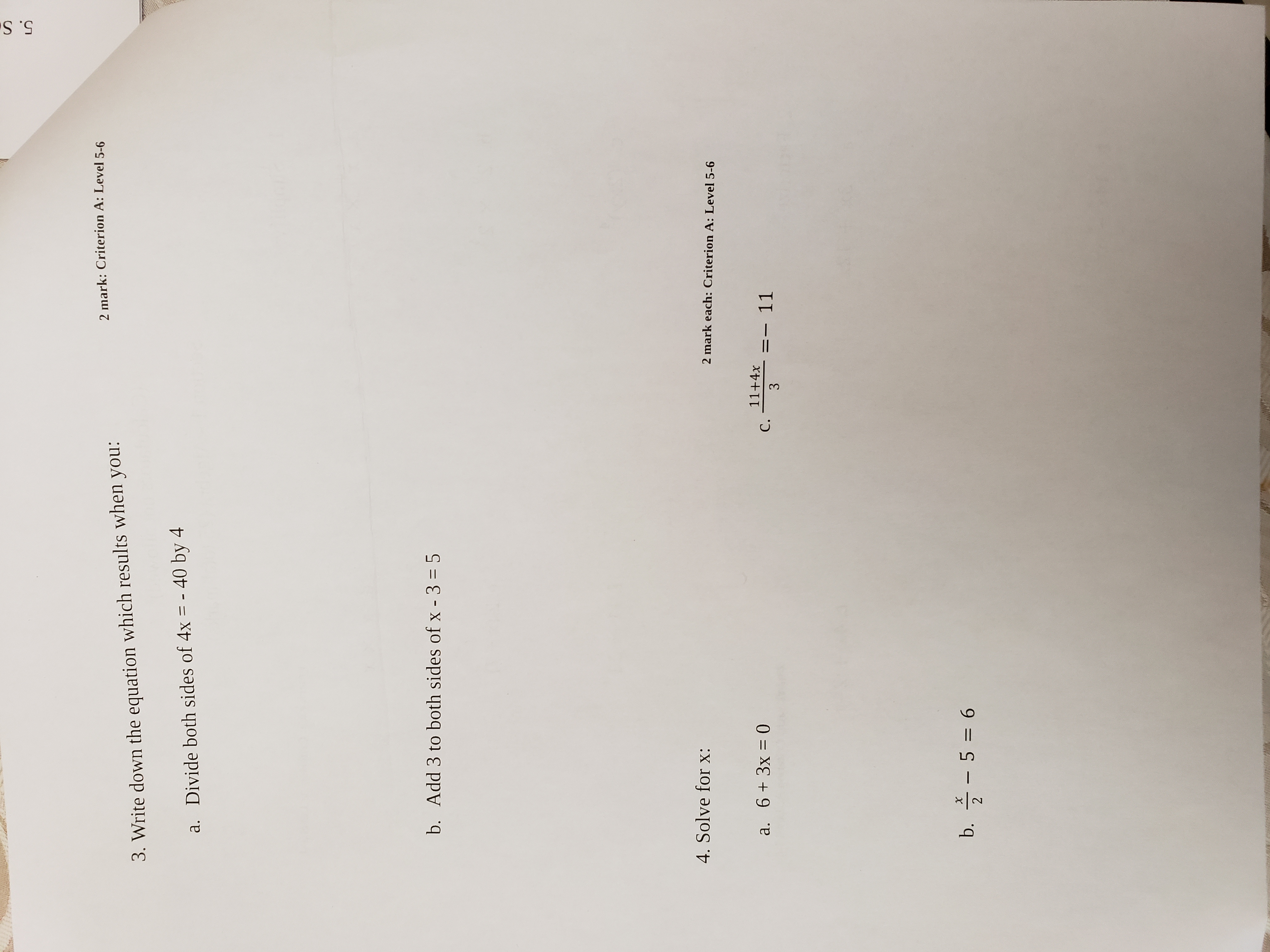 PART 1 (Calculators not allowed) Section 1 -