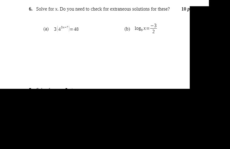 . Solve for x. DO you need t1:- check for
