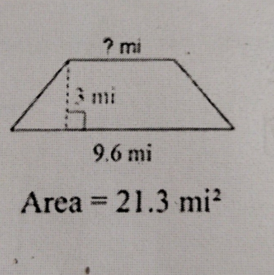 find the missing measurement. show steps ? mi