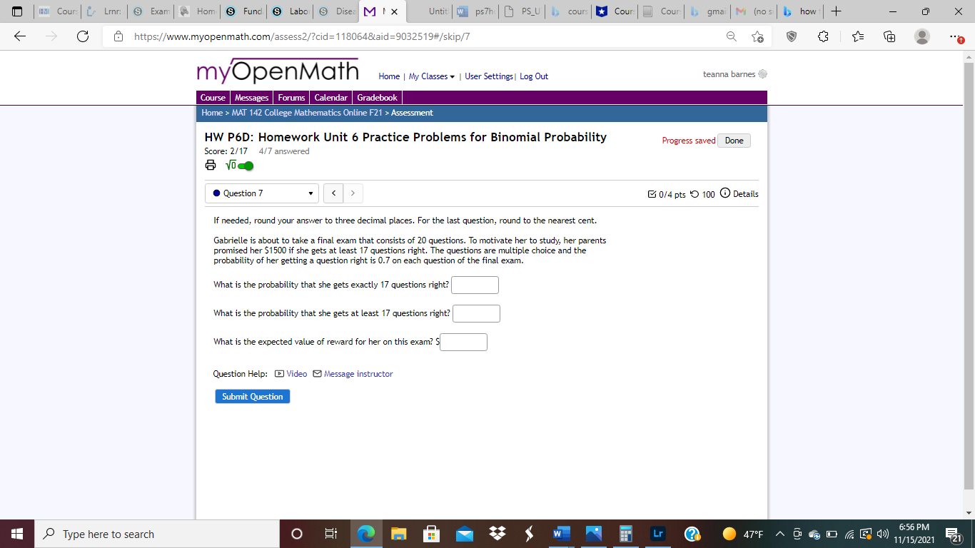 Cours [ Lrnr: & Exam | Hom | Fund S Labol | Dise: