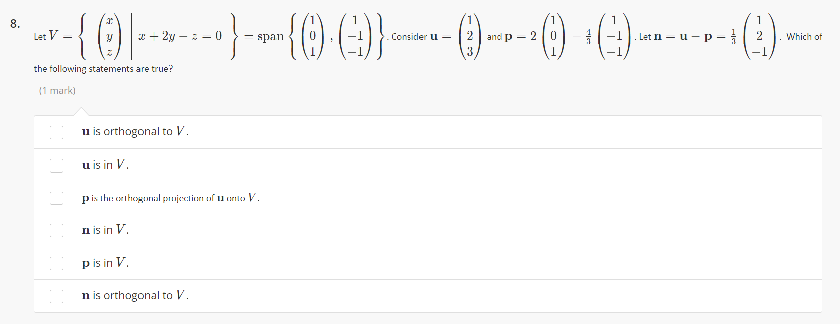 6. Let S : {uh 11?, us, u4} be a set in R4. After