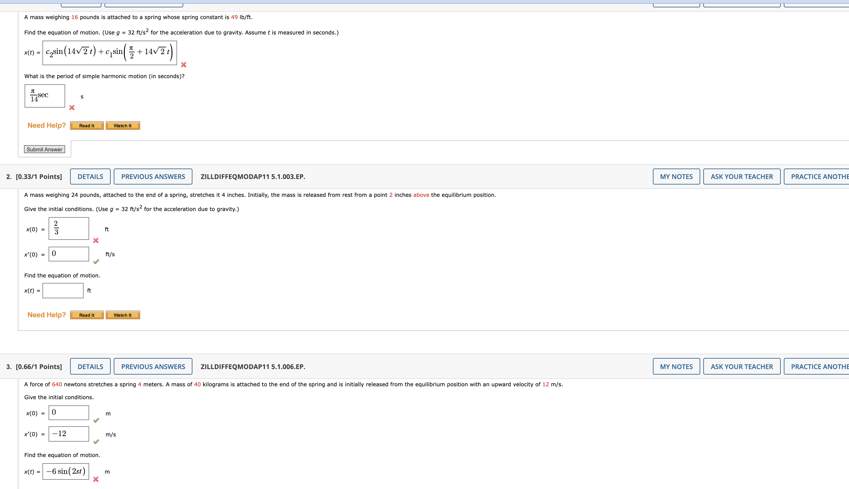 2.3 please 1_ circle around the answer 2- Your