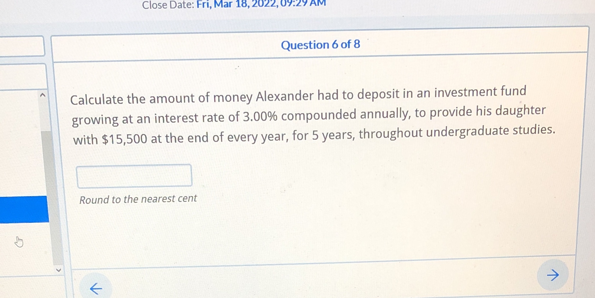 Close Date: Fri, Mar 18, 2022, 07:23! AM '