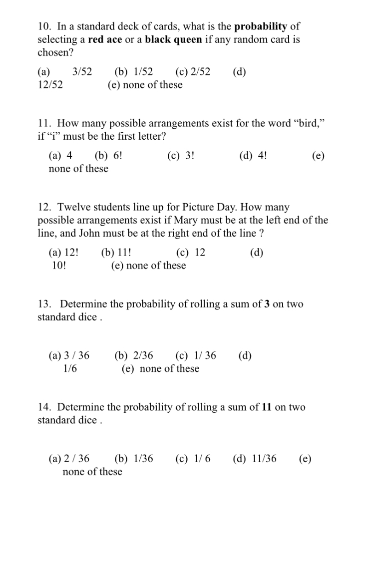 Am sorry about that 1. What is the probability of