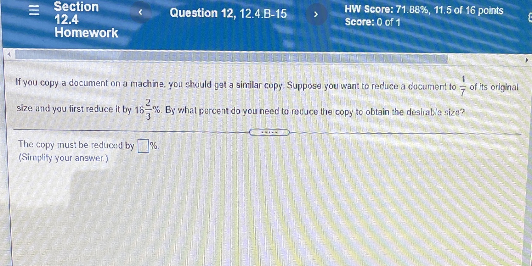 Section < Question 12, 12.4.B-15 HW Score: