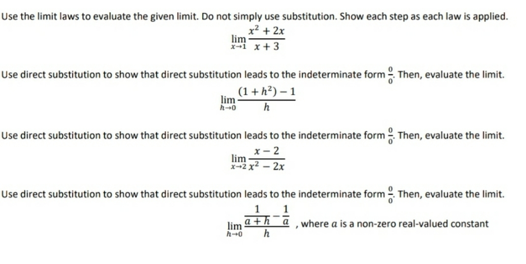 Please help Use the limit laws to evaluate the