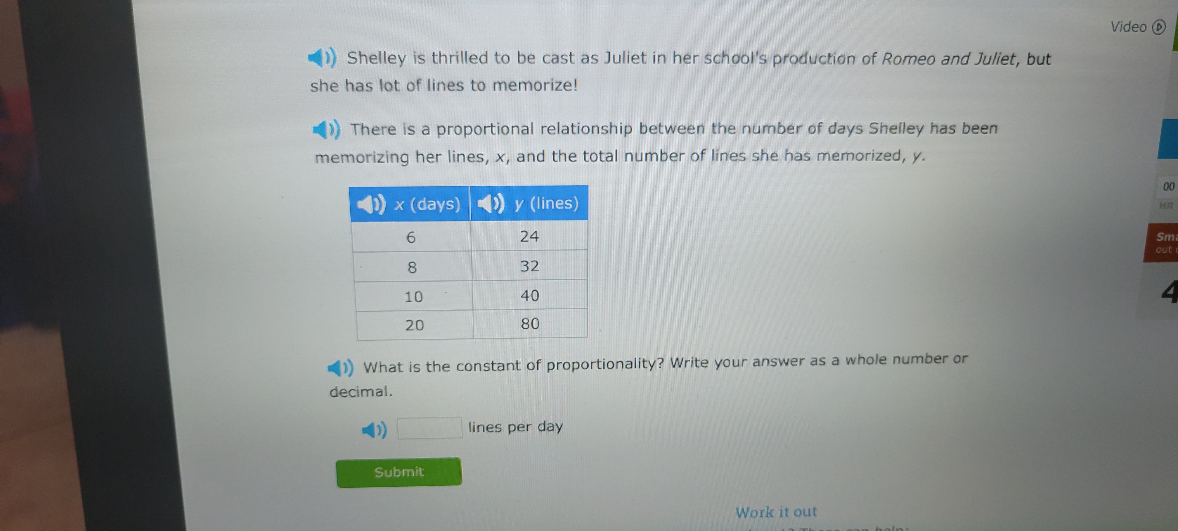 Video D ()) Shelley is thrilled to be cast as