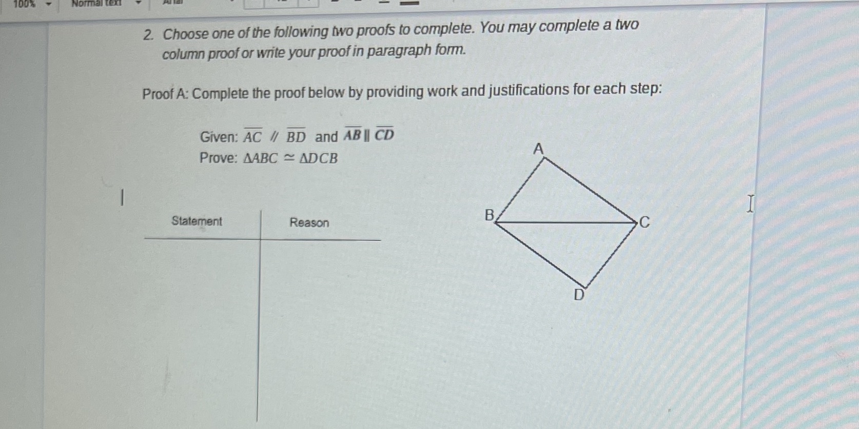 100% Normal text 2. Choose one of the following