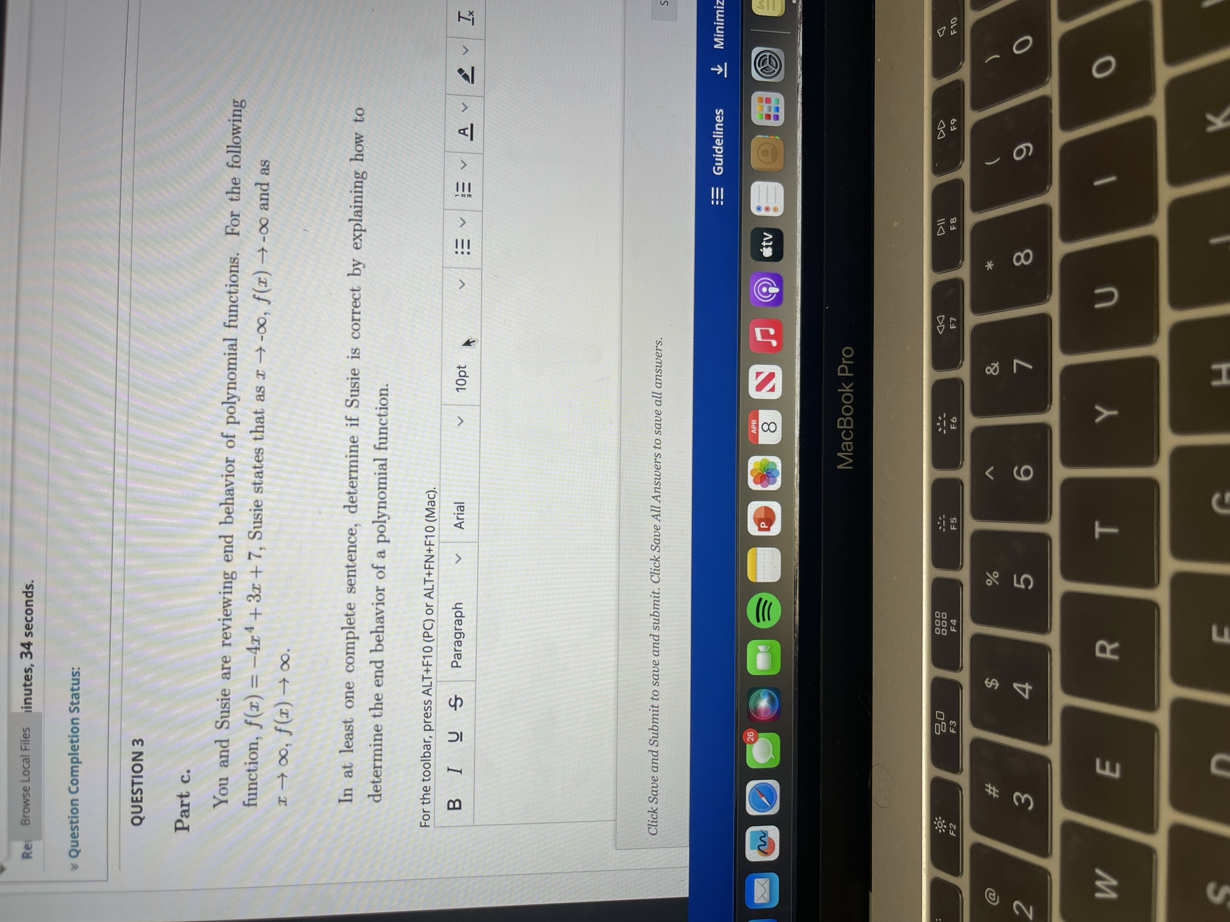 Browse Local Files inutes, 34 seconds. Question