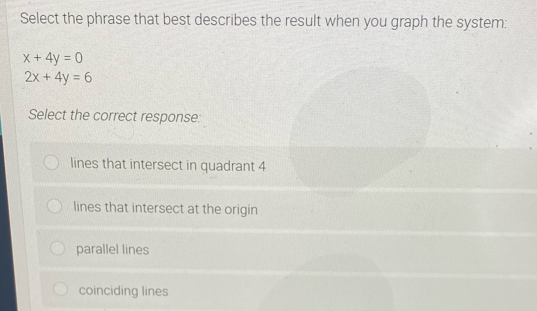 Select the phrase that best describes the result